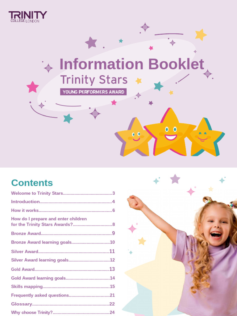 Trinity Stars Awards Guide for Teachers | PDF | Child Development ...