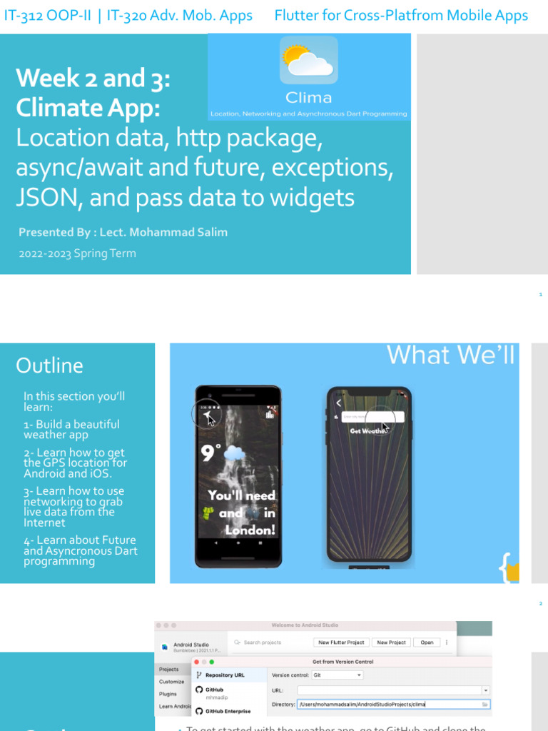Week2 and 3 Adv Mob Apps (1) | PDF | Json | Xml