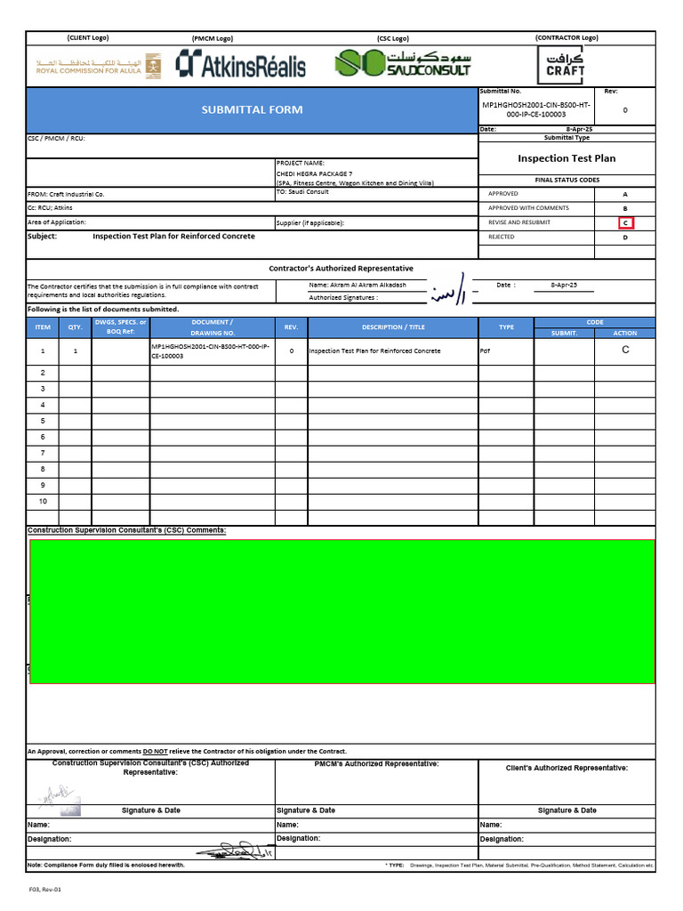 Inspection Test Plan for Concrete | PDF | Concrete | Building Technology