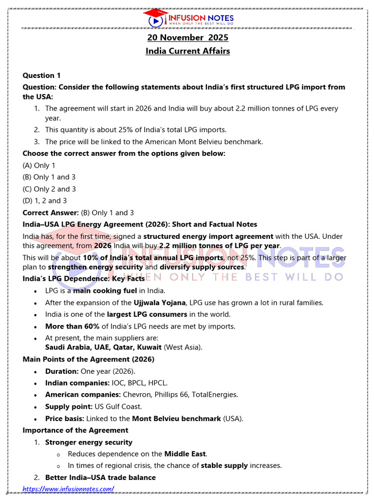 20 November 2025 India Current Affairs | PDF | Antimicrobial Resistance