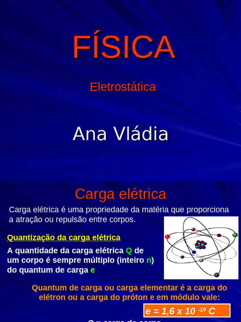 Eletrostática Parte 1 | PDF | Carga elétrica | Eletricidade