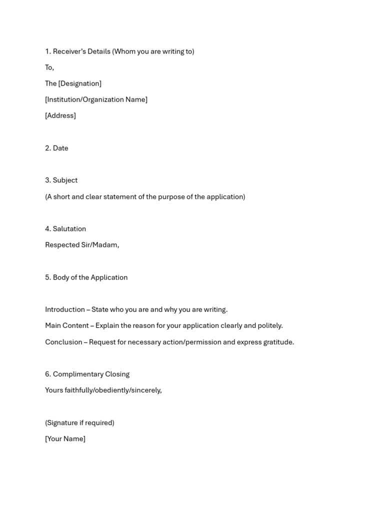 Application Writing | PDF