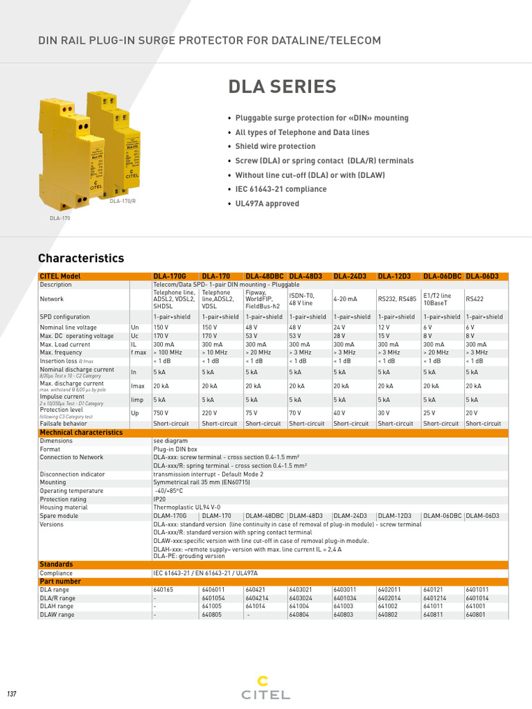 DLA Series | PDF | Electronic Engineering | Information And ...