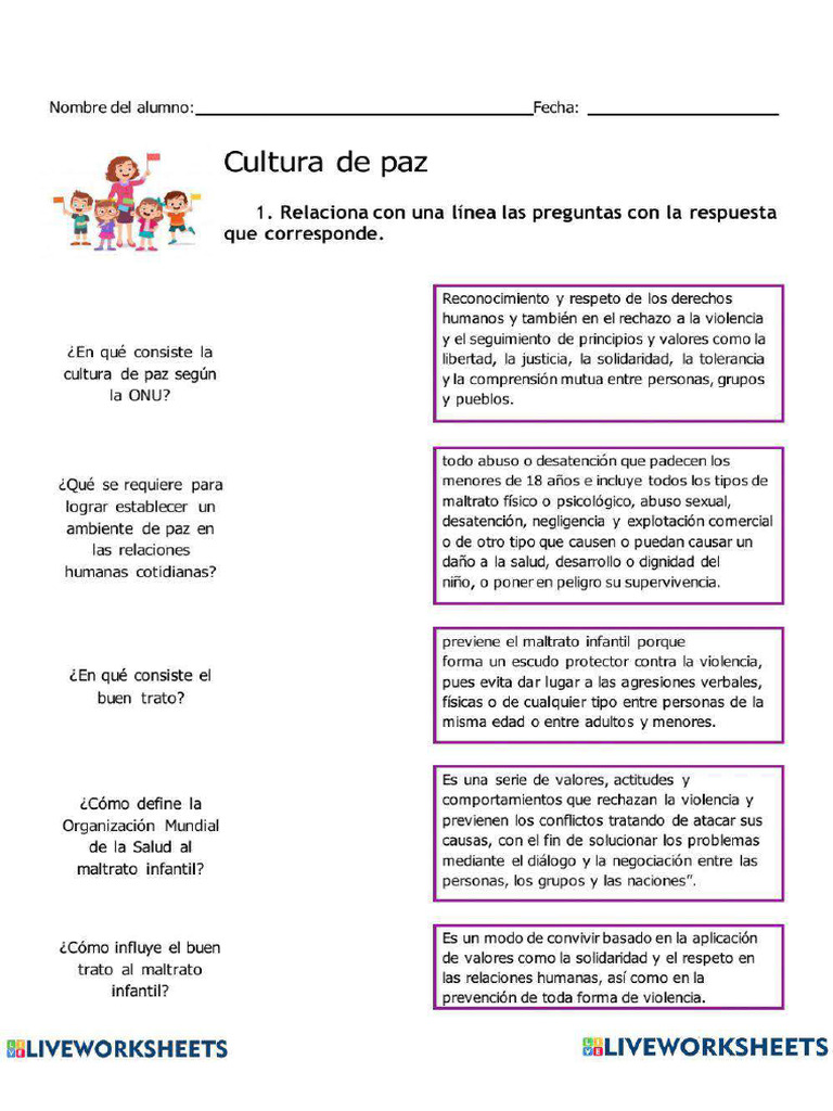 Ficha Didáctica Cultura de La Paz | PDF