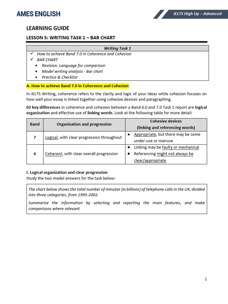 L5 - LG - Writing Task 1 - Advanced - IEHU | PDF | Landline | Essays