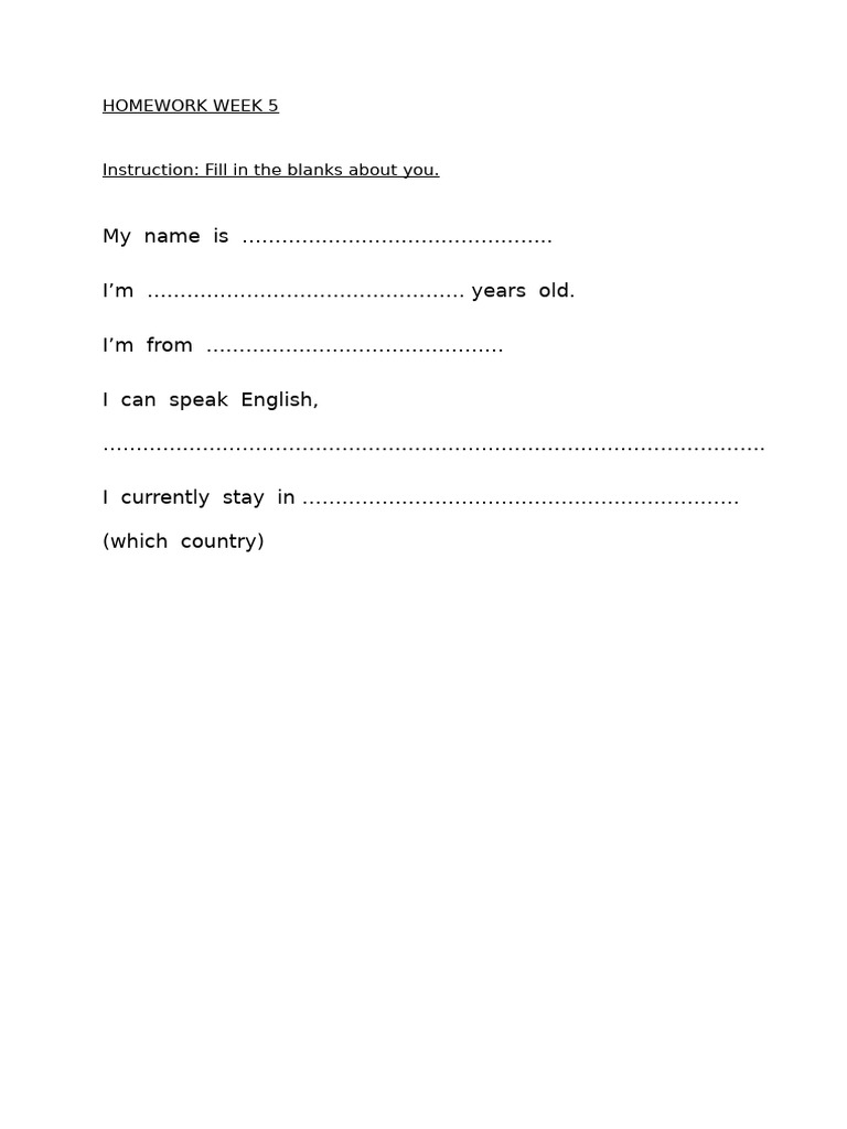 Homework Social Studies Week 5 | PDF
