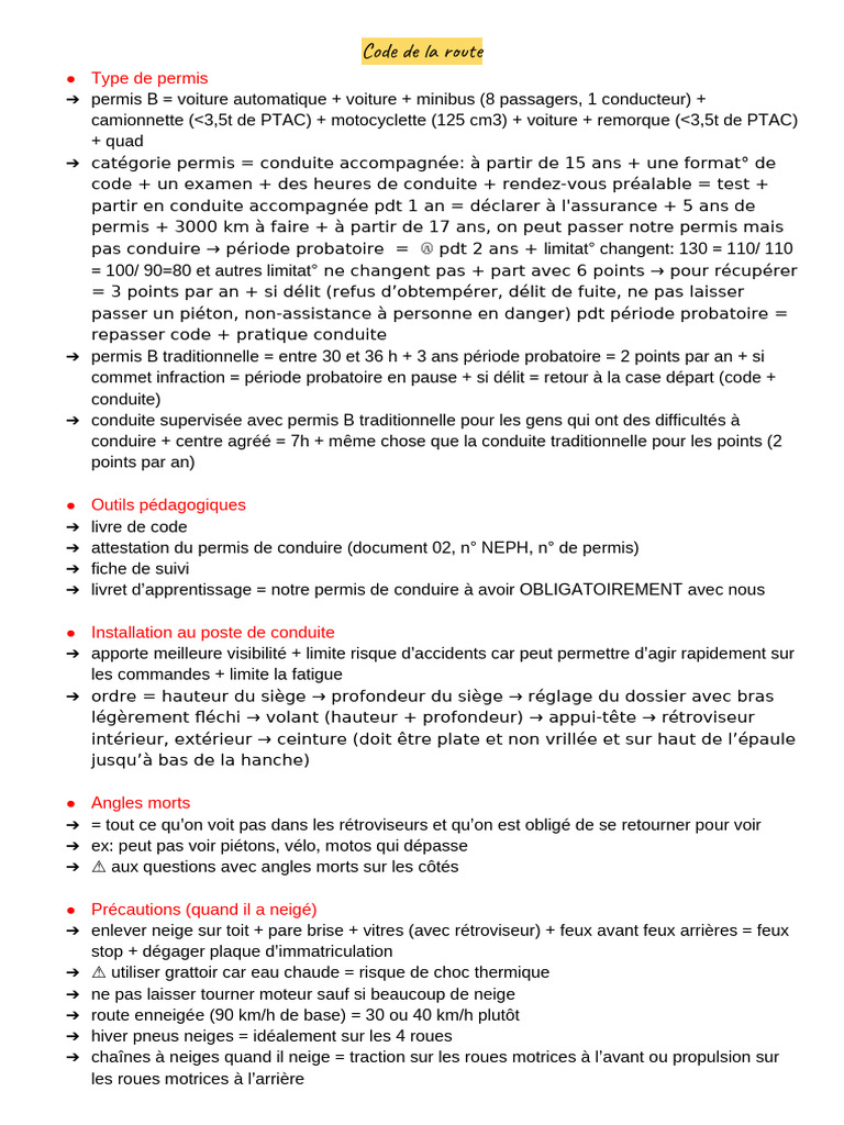 Code de La Route | PDF | Véhicule motorisé | Véhicules