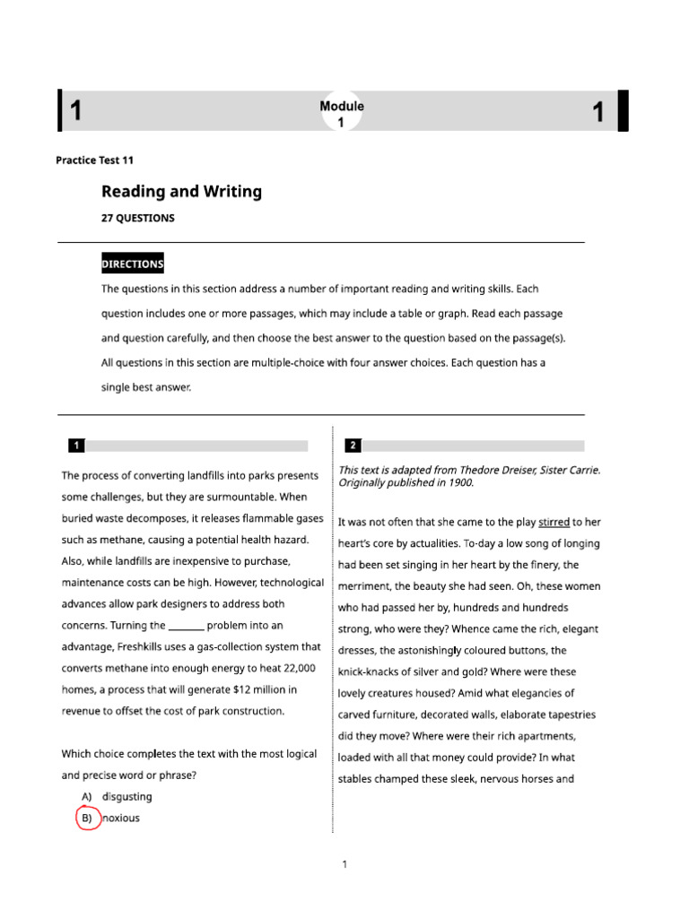 11. Practice Test 11 | PDF