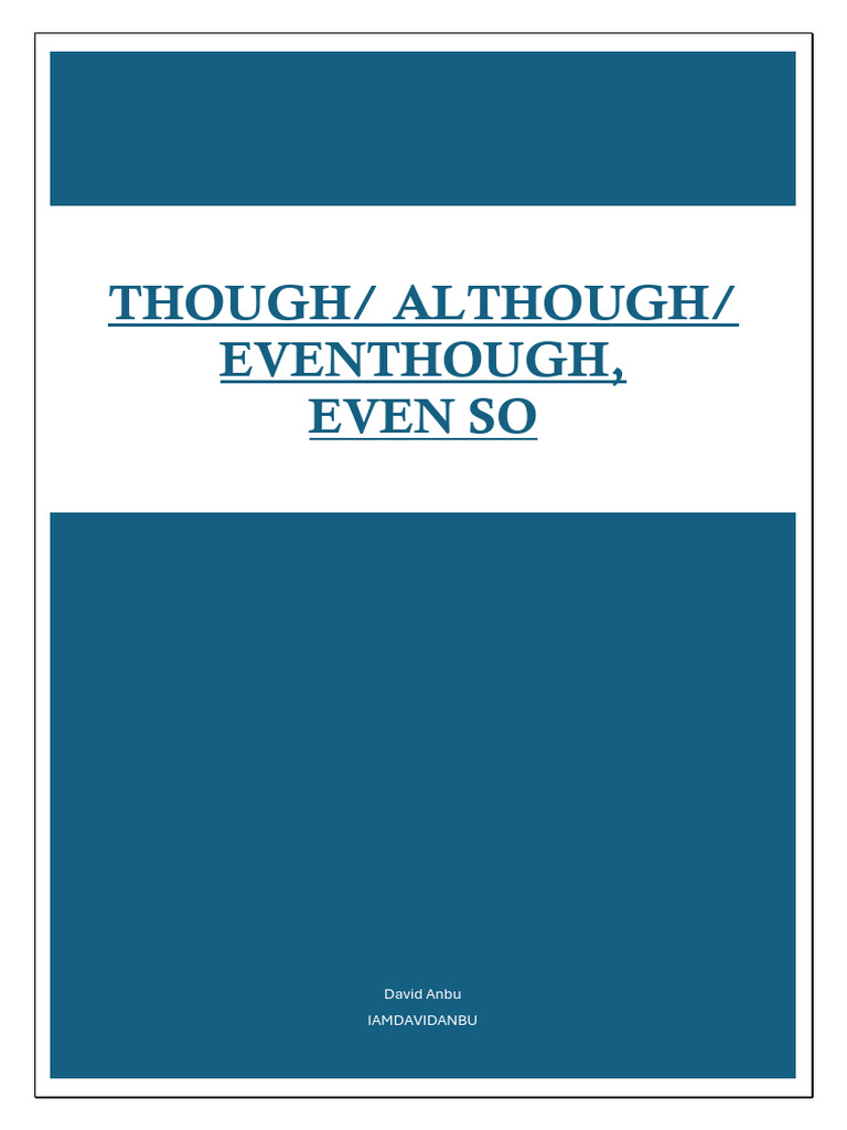Though, Even So | PDF