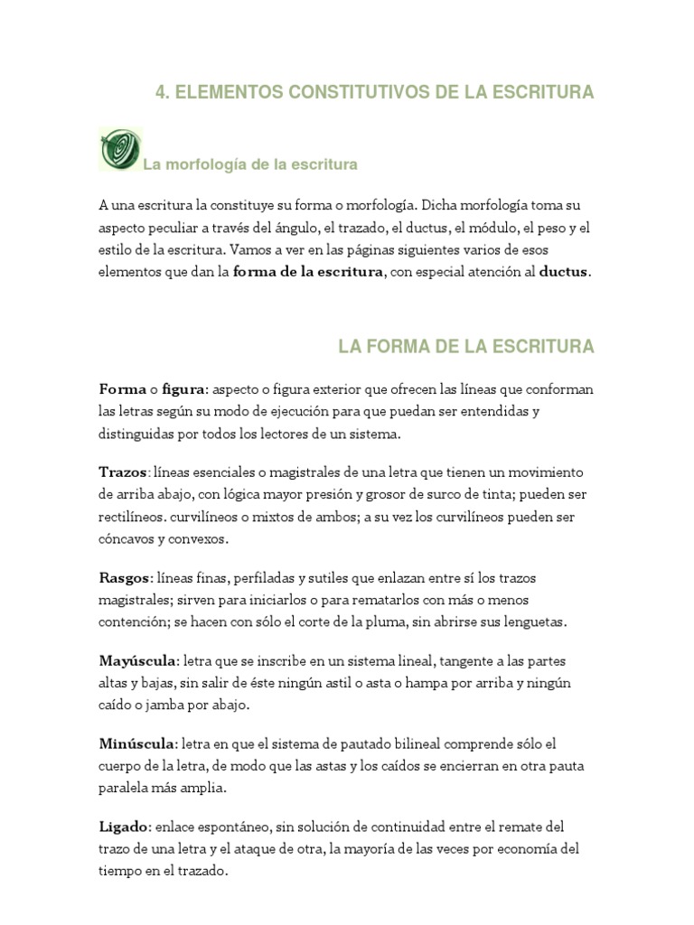 Elementos de la escritura y su morfología | PDF | Arquitectura gótica ...