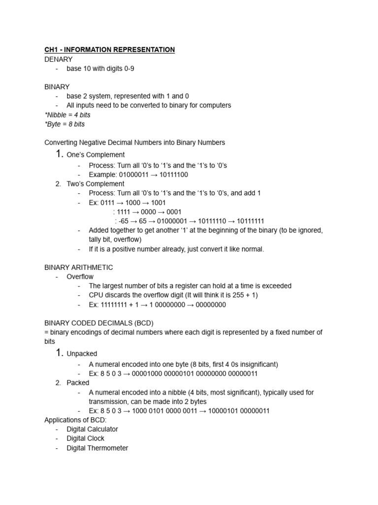 Understanding Binary and Data Representation | PDF | Computer Network ...