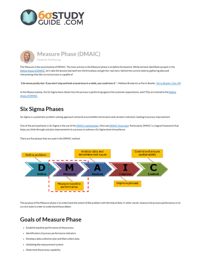Measure Phase of DMAIC Explained | PDF | Six Sigma | Statistics