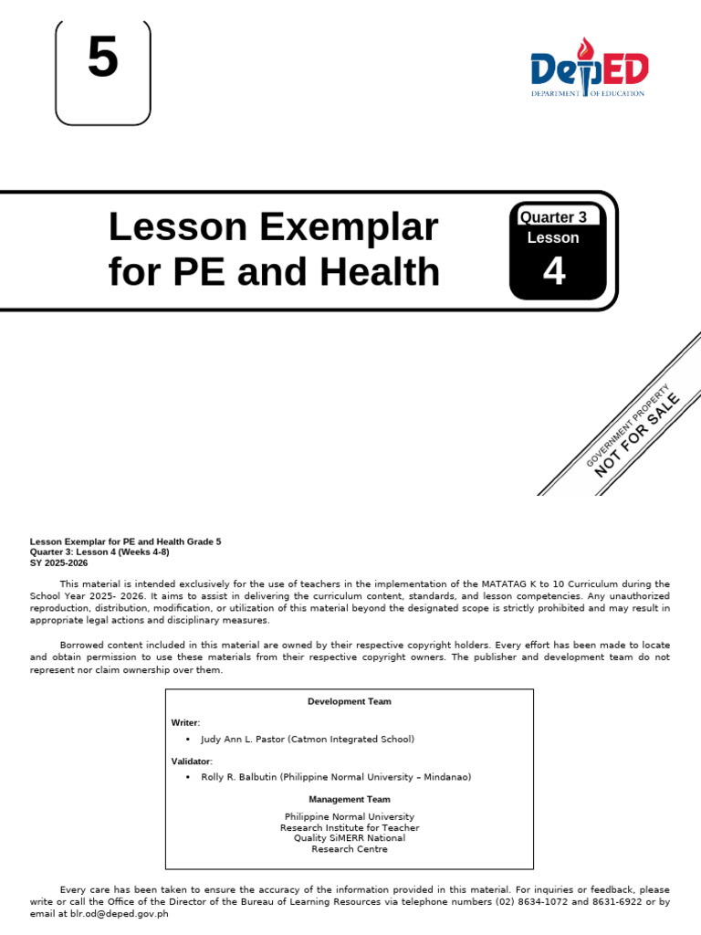 Q3 - LE - PE and Health 5 - Lesson 4 - Week 4-8 | PDF | Dances ...