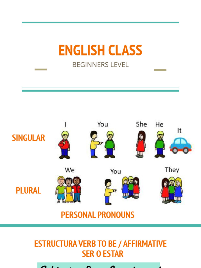 Personal Pronouns and Verb To Be | PDF