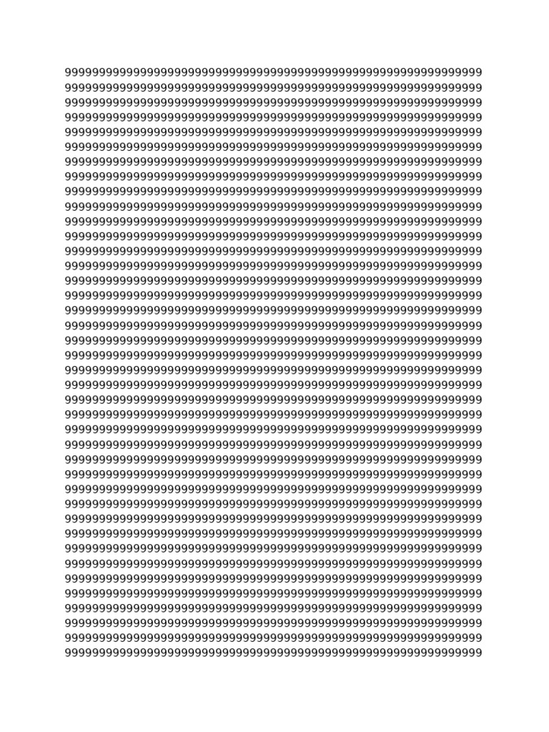 Endless Numeric Sequence Document | PDF
