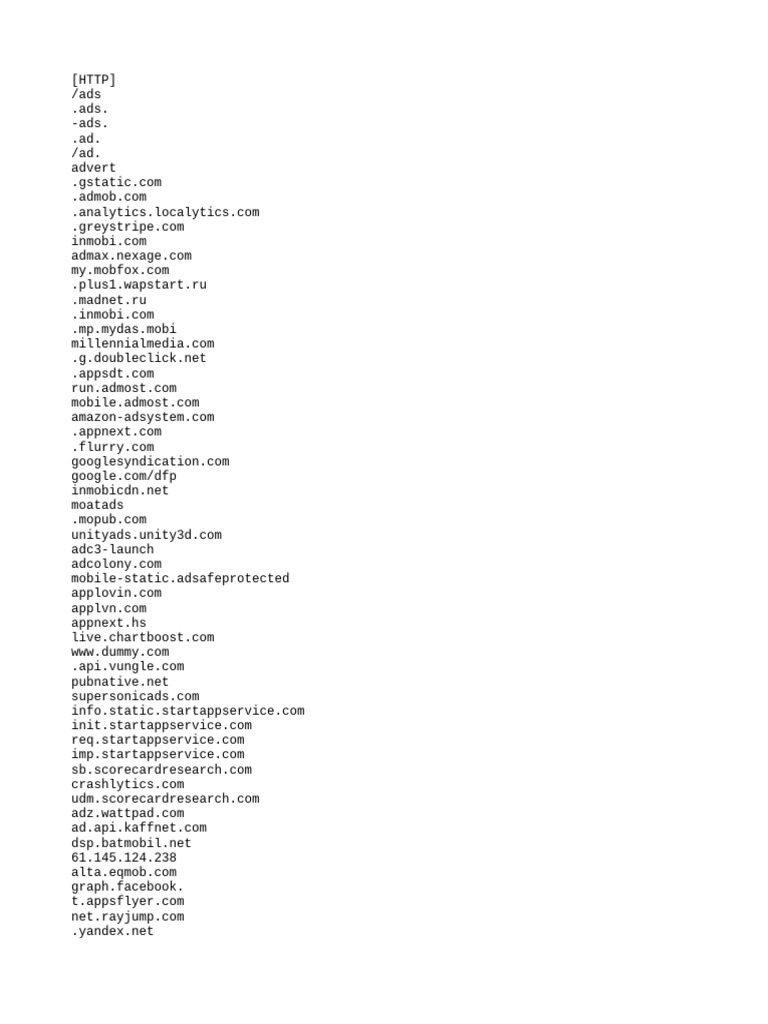 Comprehensive List of Ad Networks | PDF