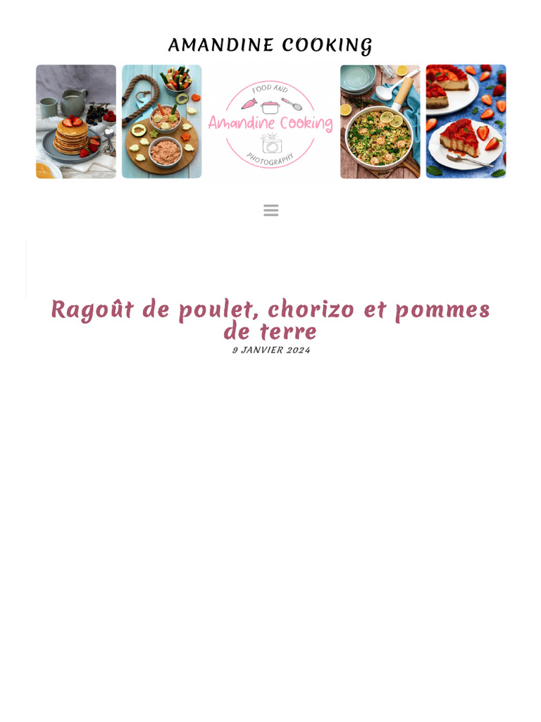 Ragoût de poulet au chorizo et pommes | PDF | Curry | Nourritures
