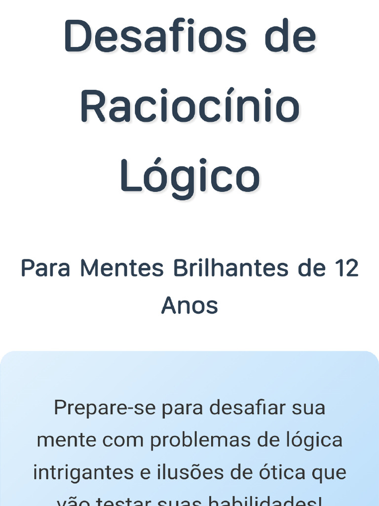 Desafios_de_Raciocinio_Lógico | PDF