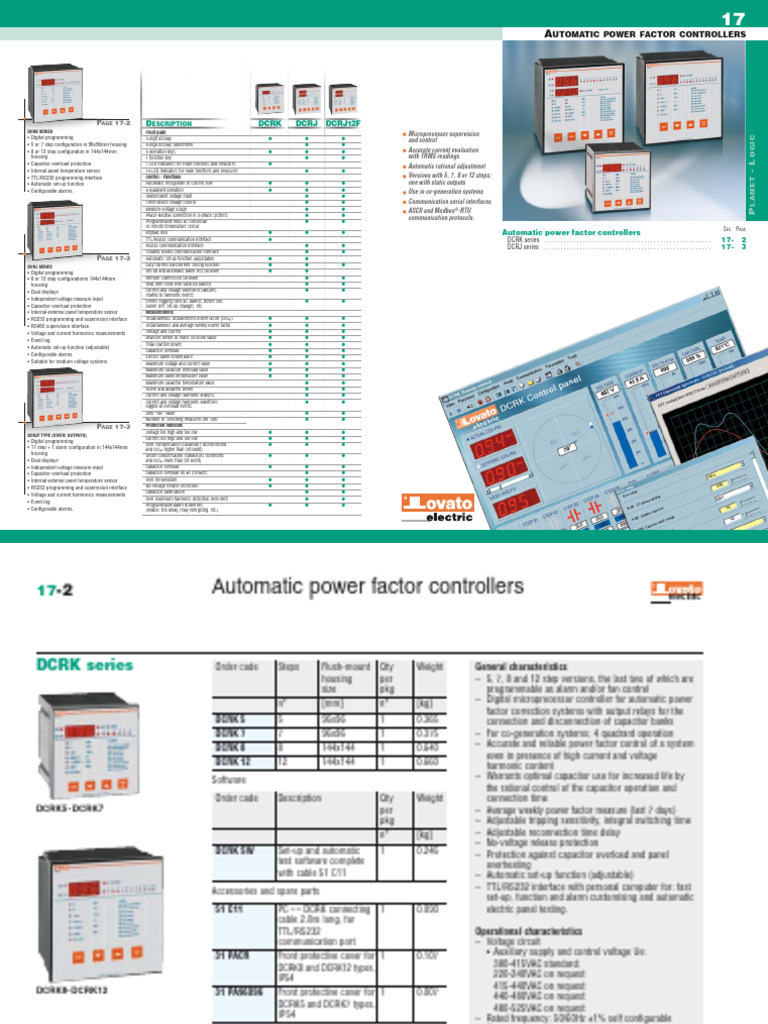 Automatic Power Factor Controllers | PDF | Capacitor | Relay