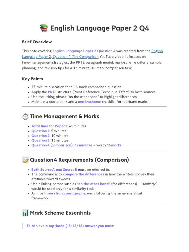 English Language Paper 2 Q4 Guide | PDF | Communication | Human ...