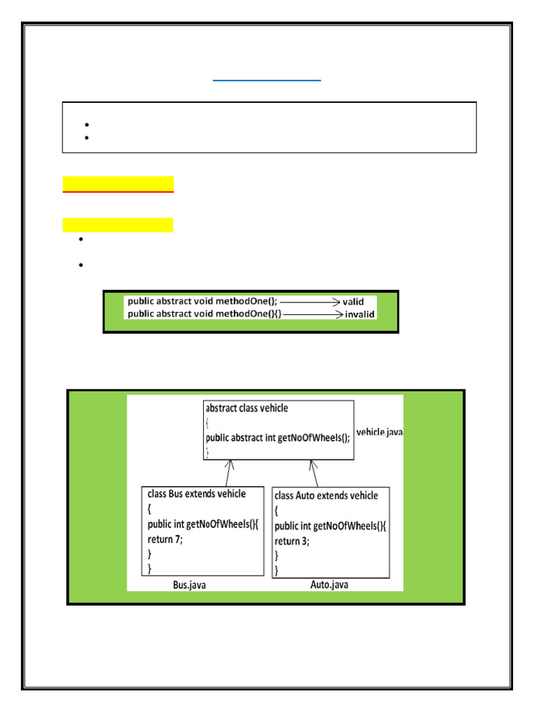 3.2.Abstract Class and Abstract Method | PDF | Class (Computer ...