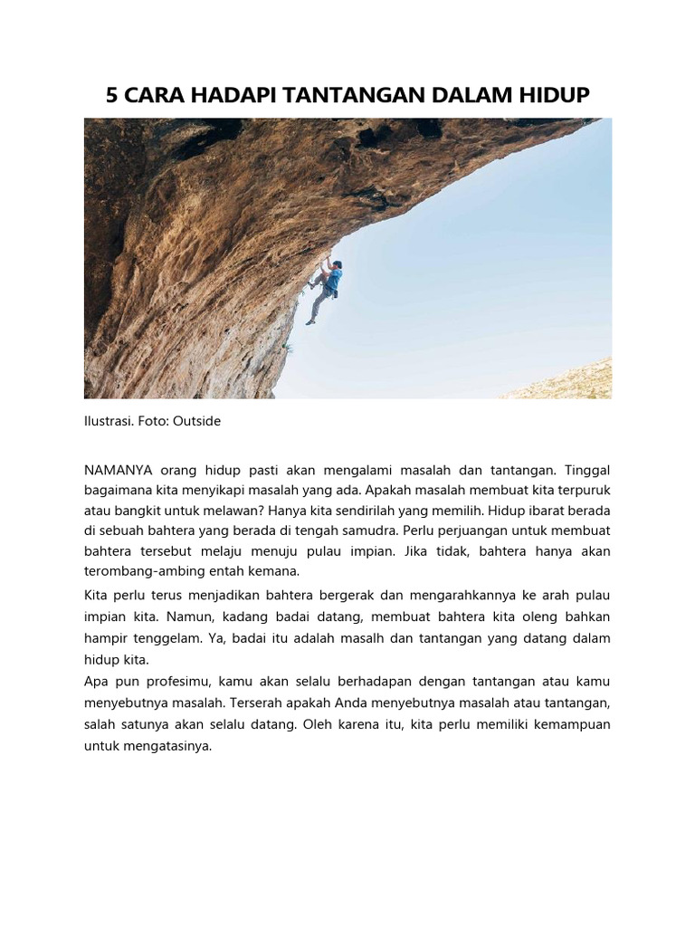 Cara Menghadapi Tantangan Hidup | PDF