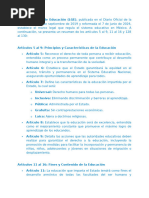 Resumen de la Ley General de Educación | PDF