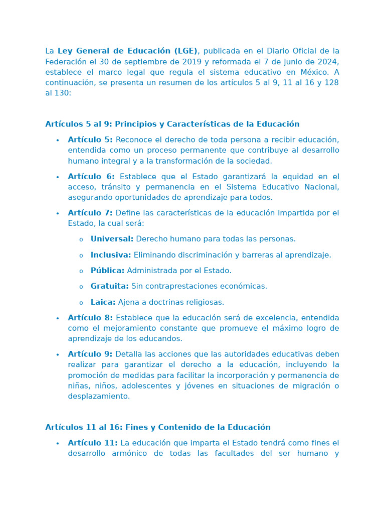 La Ley General de Educación | PDF | Violencia