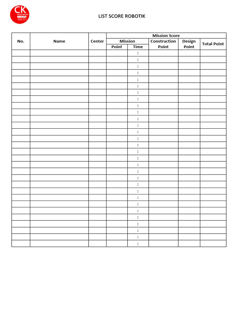 List Score RB | PDF