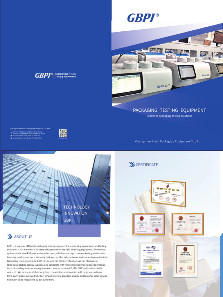 Packaging Testing Equipment Solutions | PDF | Applied And ...