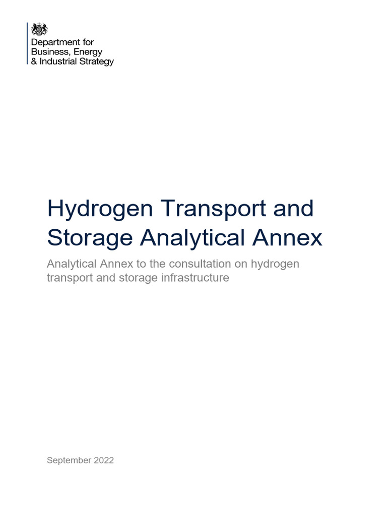 Hydrogen Transport and Storage Analysis | PDF | Natural Gas Storage ...