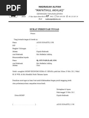 Surat Tugas Mgmp