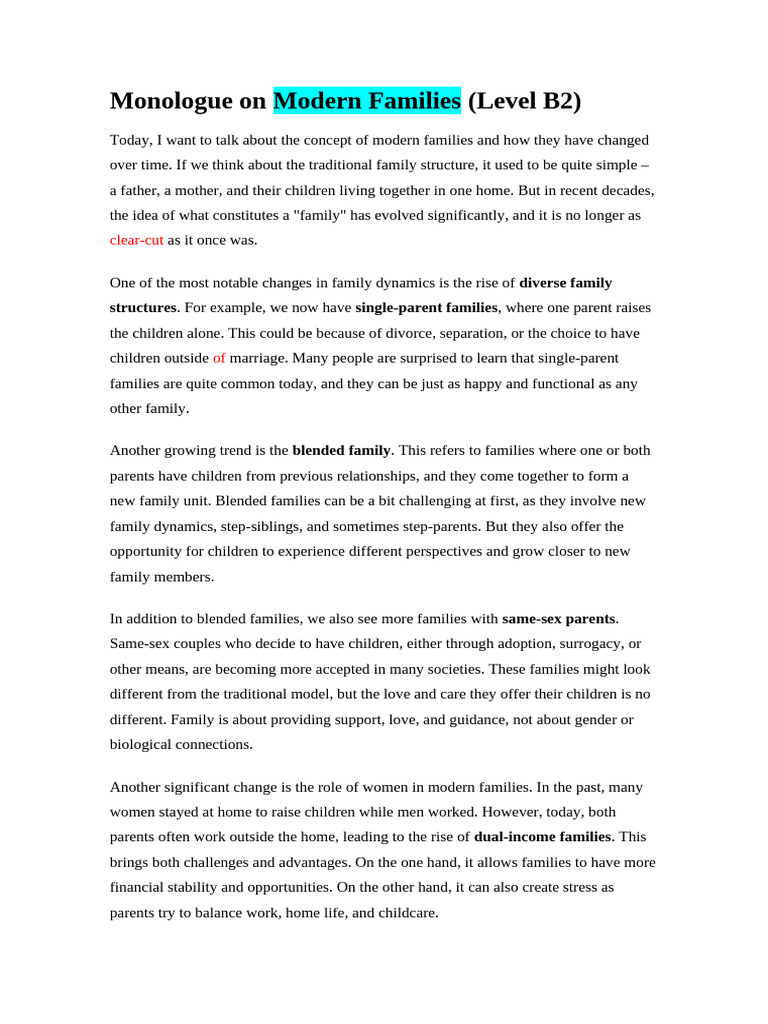 Evolution of Modern Family Structures | PDF | Family | Single Parent