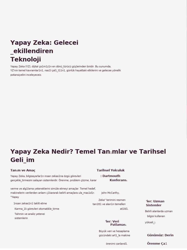 Yapay Zeka Gelecegi Sekillendiren Teknoloji | PDF