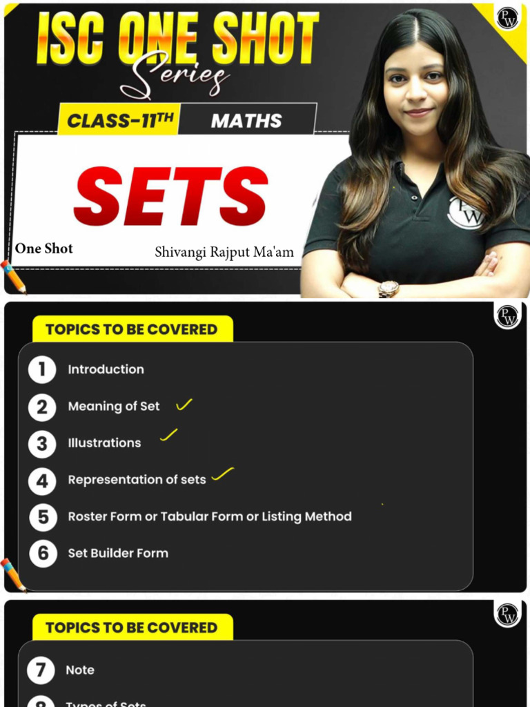 Maths - Sets Class Notes | PDF