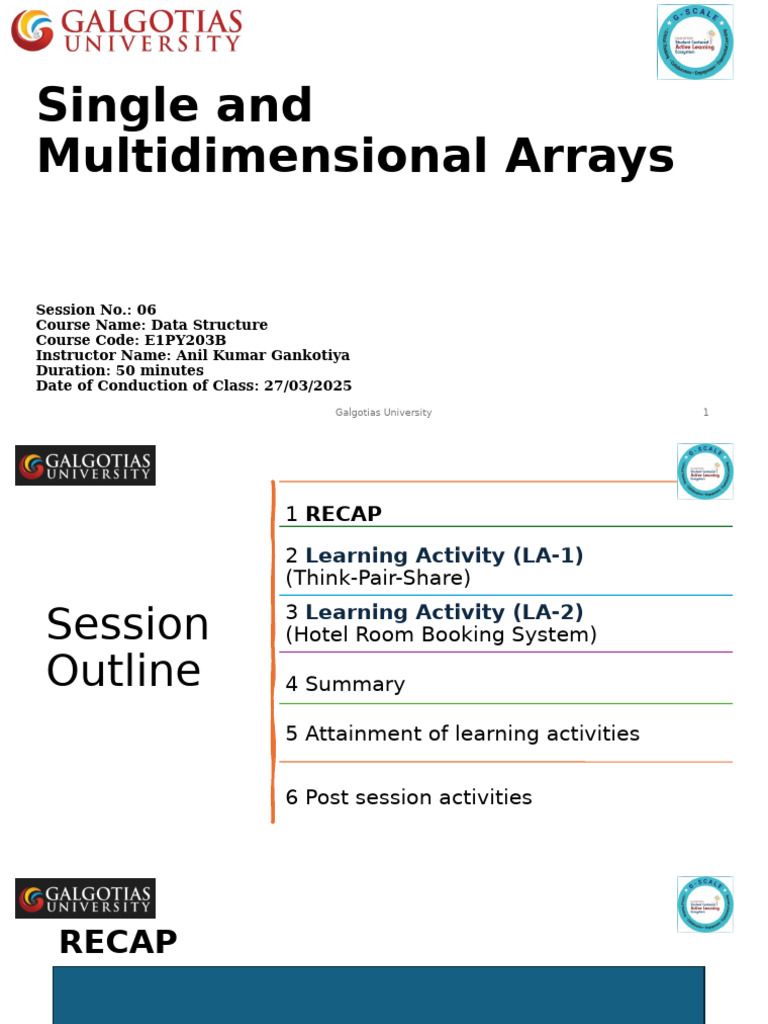 Understanding Single & Multidimensional Arrays | PDF | Database Index ...