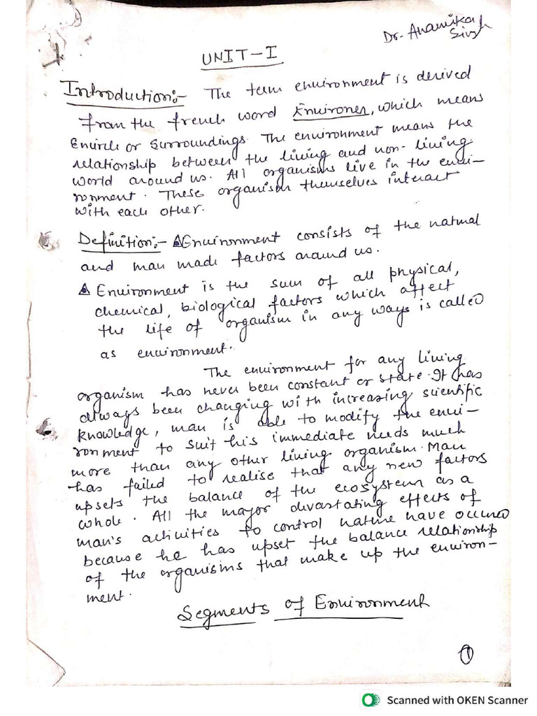 Unit I Notes Part II_Dr. Anamika | PDF