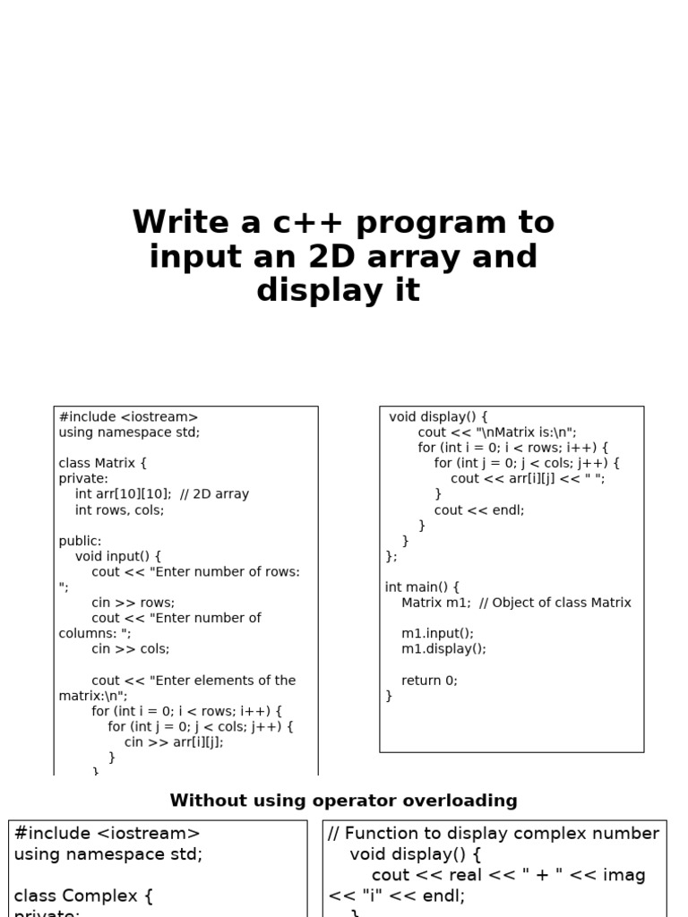 C++ Program for Matrix and Employee Operations | PDF | Namespace | C++