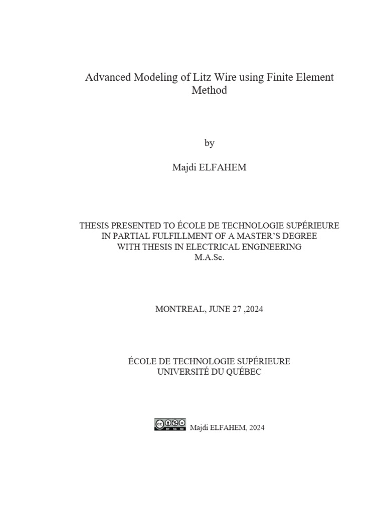 Advanced Litz Wire FEM Modeling | PDF | Inductor | Finite Element Method