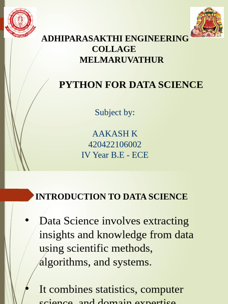 Python for Data Science Overview | PDF