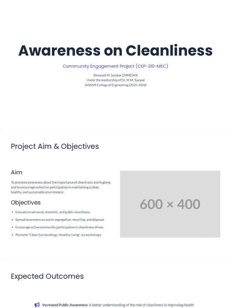 Awareness On Cleanliness | PDF