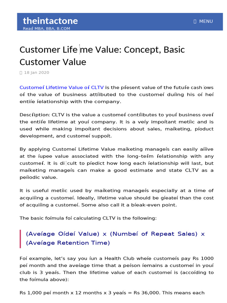 Understanding Customer Lifetime Value | PDF | Marketing | Business ...