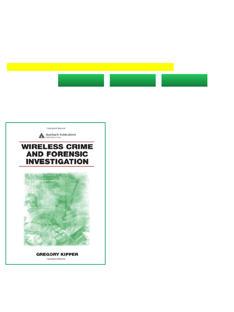 Wireless Crime and Forensic Investigation 1st Edition Gregory Kipper ...