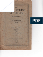 The Total Eclipse of The Sun 1922