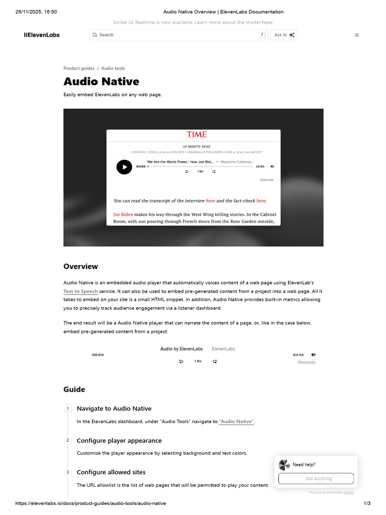Embed Audio Native Player Guide | PDF | World Wide Web | Internet & Web