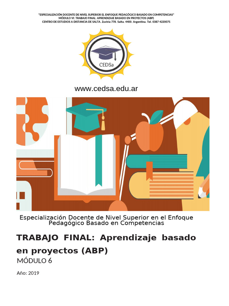 Módulo 6 TRABAJO FINAL APRENDIZAJE BASADO EN PROYECTOS - ABP | PDF ...