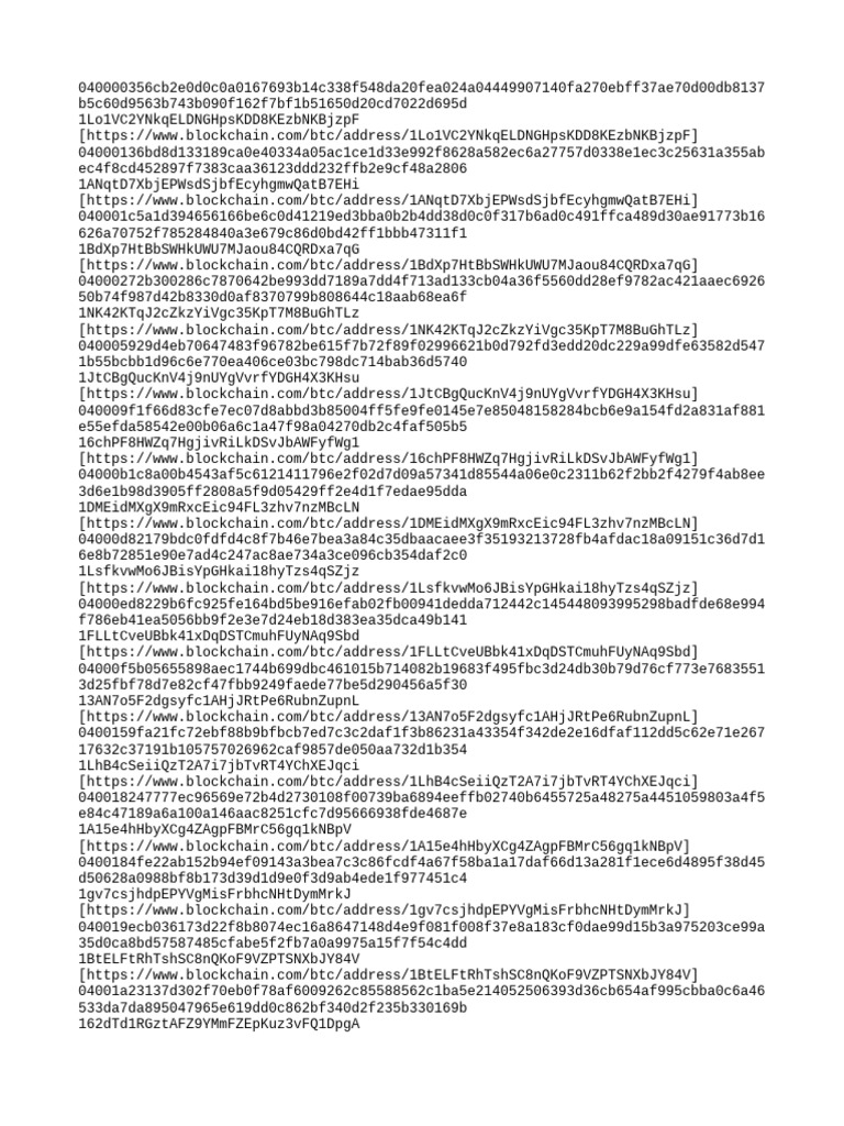 Bitcoin Address List and Links | PDF