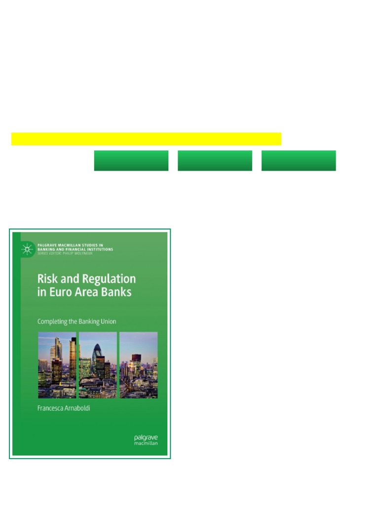 (Ebook) Risk and Regulation in Euro Area Banks: Completing the Banking ...