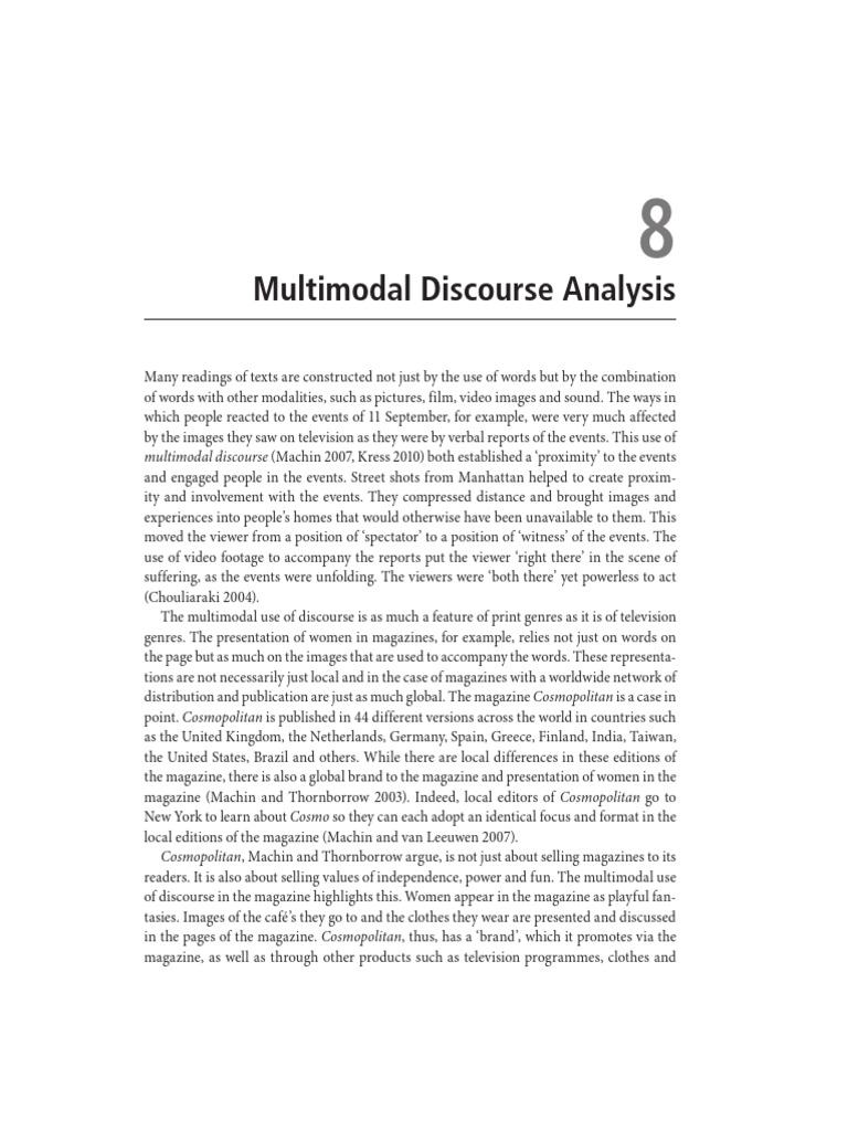 Multimodal Analysis | PDF | Analysis | Discourse