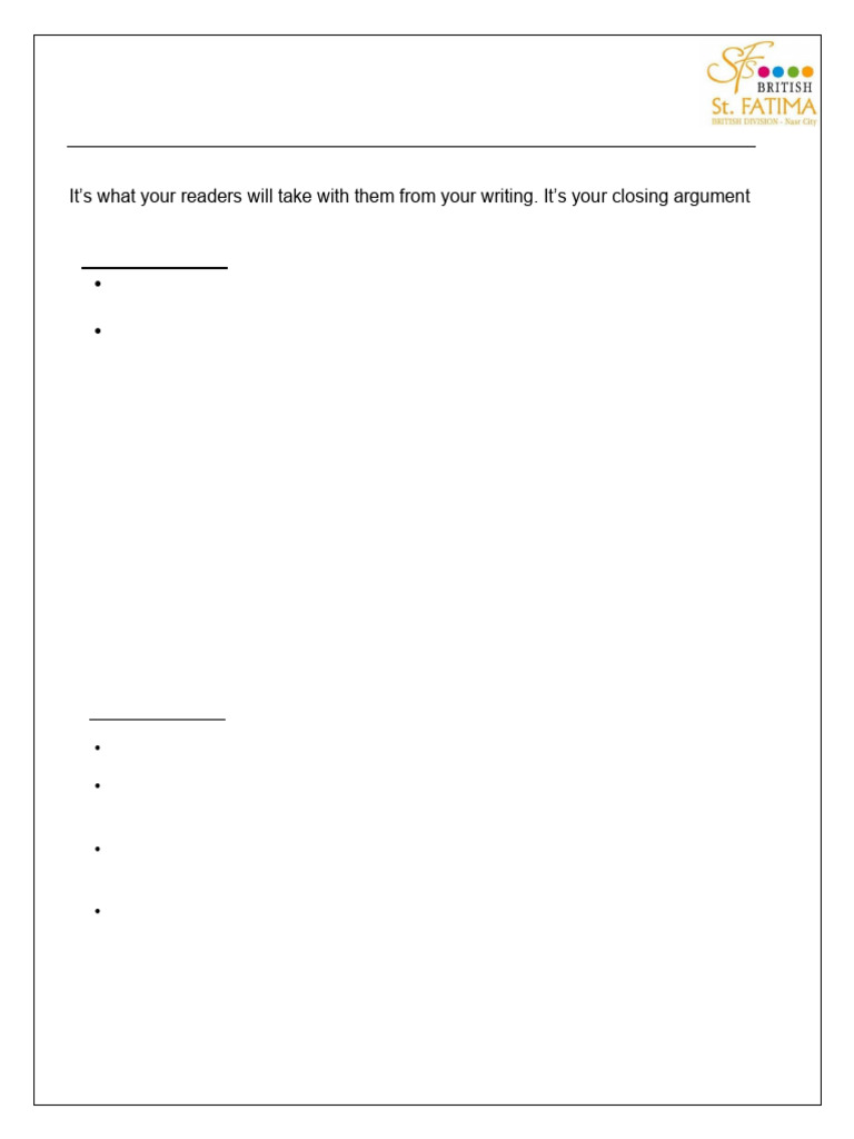 Lesson (2-C)Final Ending Worksheet53g24 | PDF